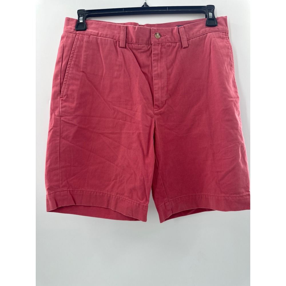 Polo Ralph Lauren Mens Chino Shorts Size 32 Pink Coral Cotton Twill 9 Inseam